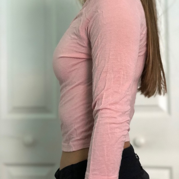 Pink cropped long sleeve - Picture 2 of 2